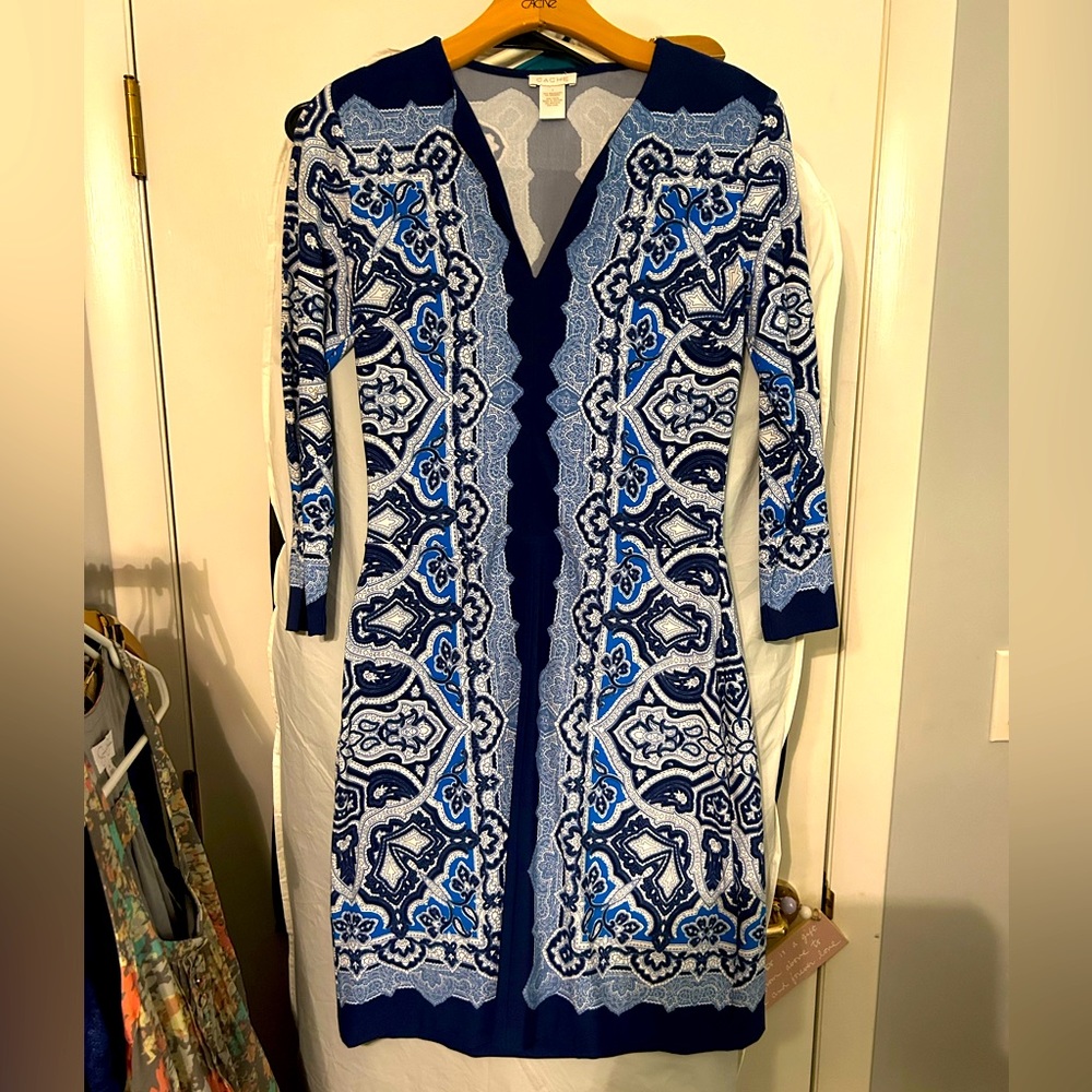 Cache, Size Small, Blue Patterned - image 1